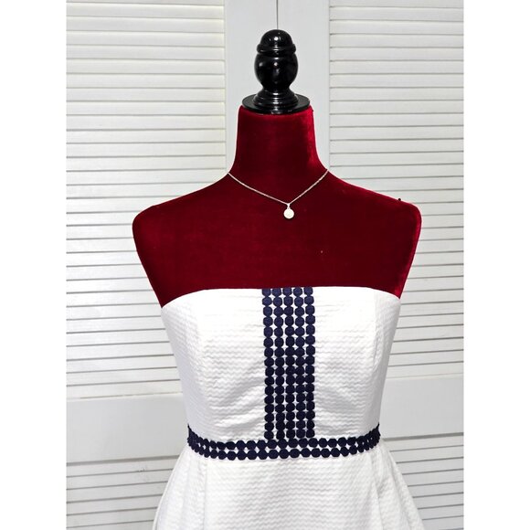 Lilly Pulitzer Women's Regency Classic White Navy Jacquard Bubble Dress Sz 4 076 - Picture 8 of 14